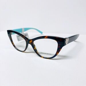 Tiffany & Co. Tortoise and Blue Cat-Eye Glasses (TF2251 - 8363)